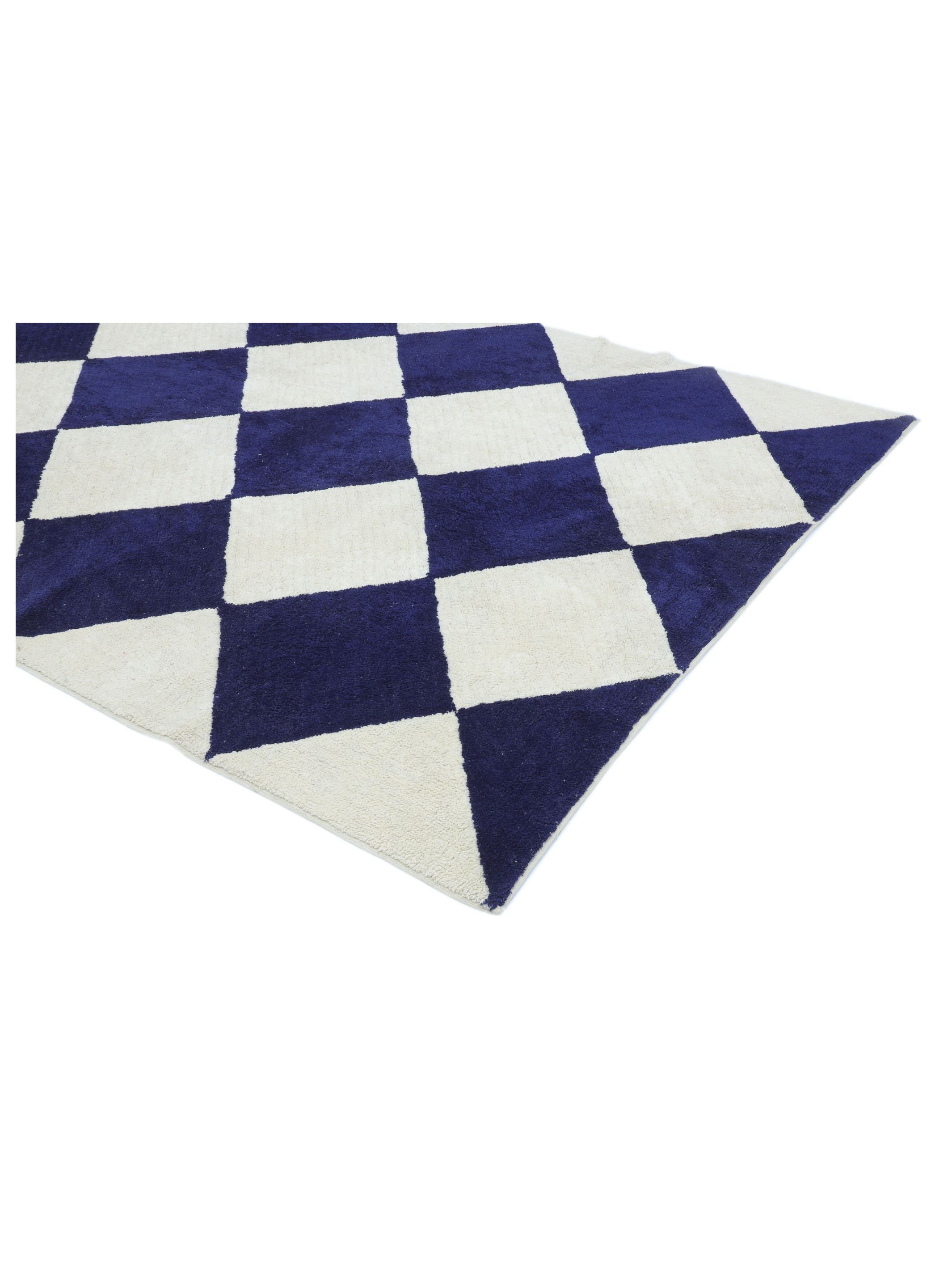Dark Blue Checker Rug LAST PIECE - 160x230cm