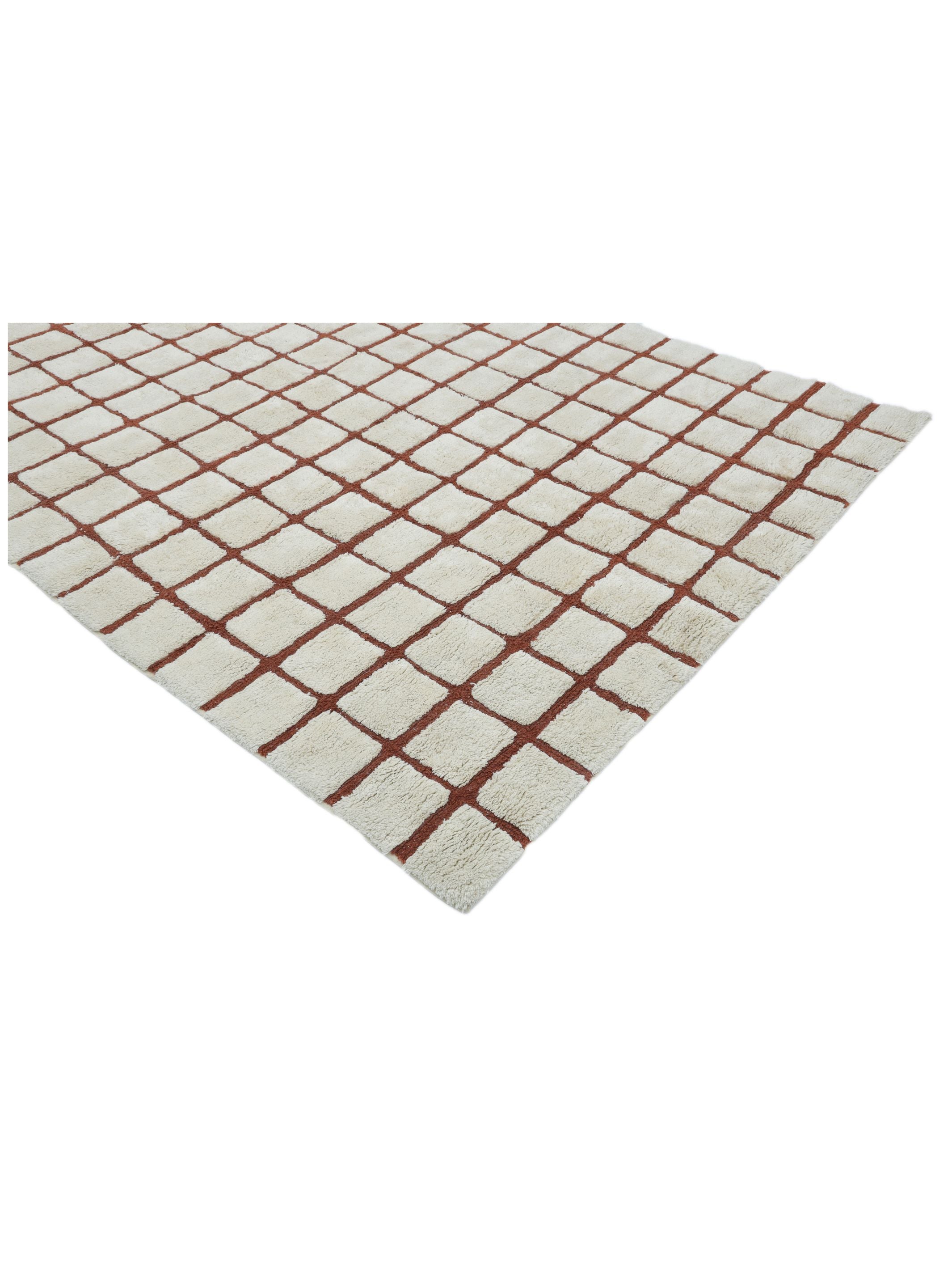 Grid Rug - Rust