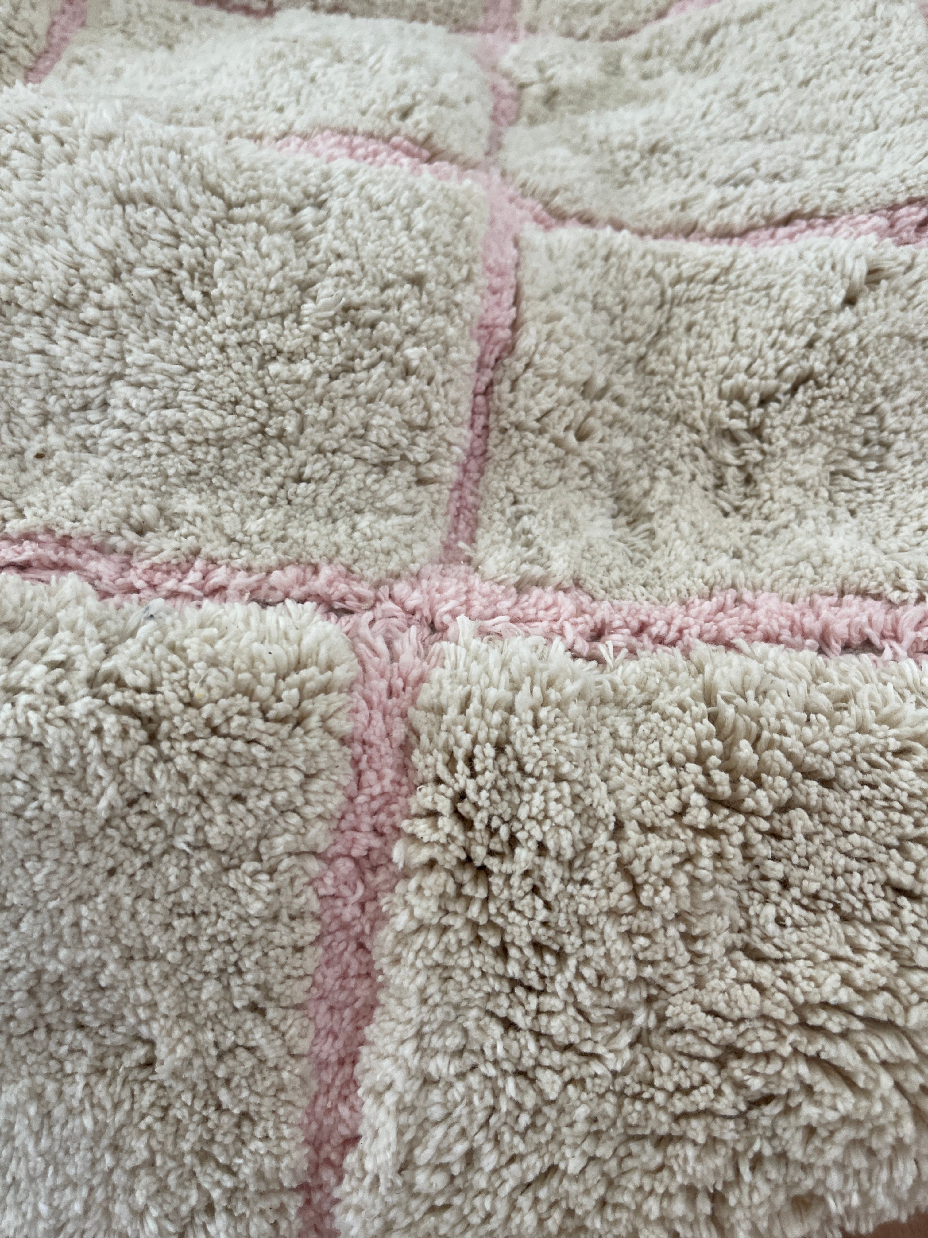 Grid Floor Cushion - Blush