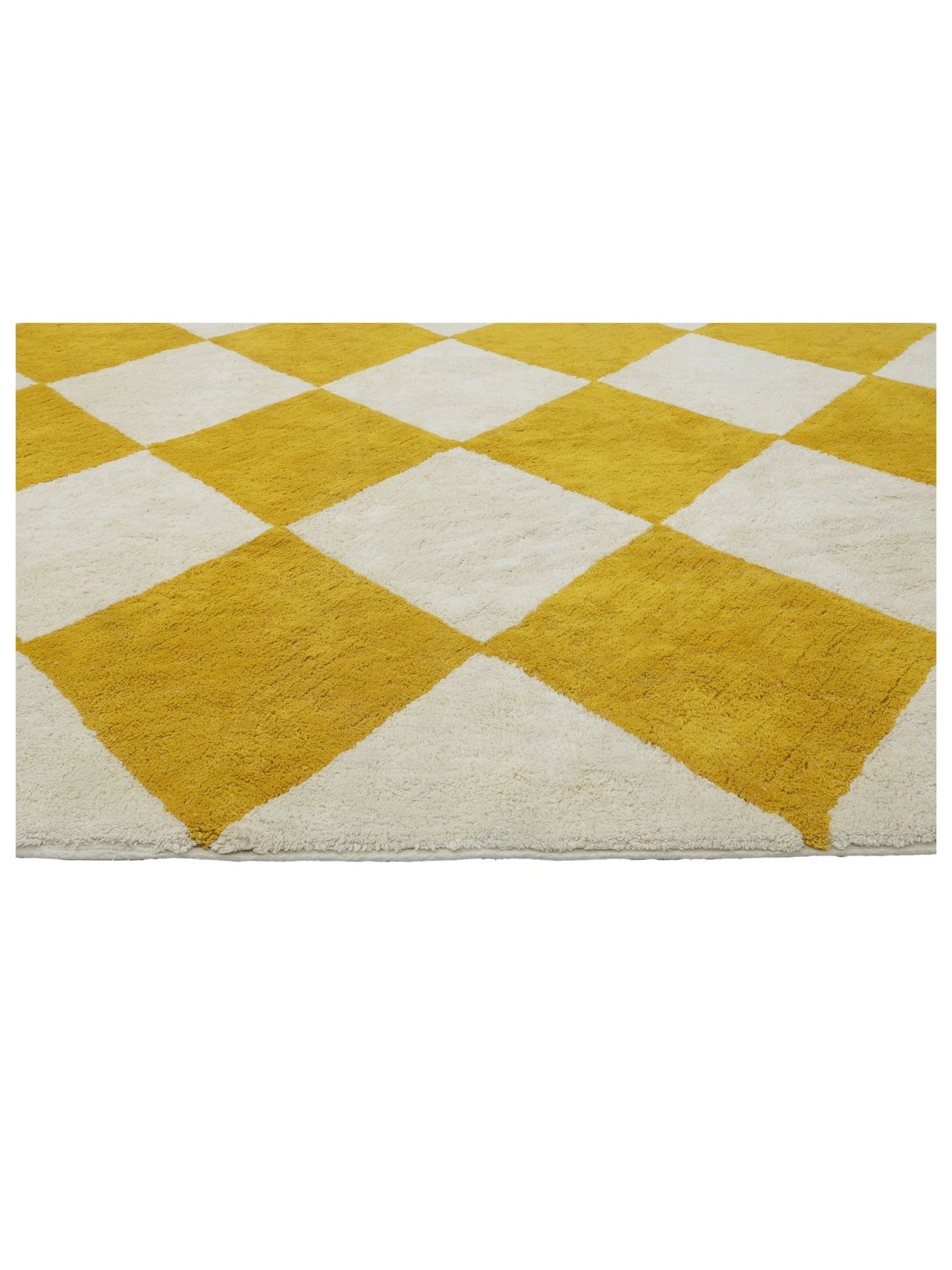 Mustard Yellow Checker Rug