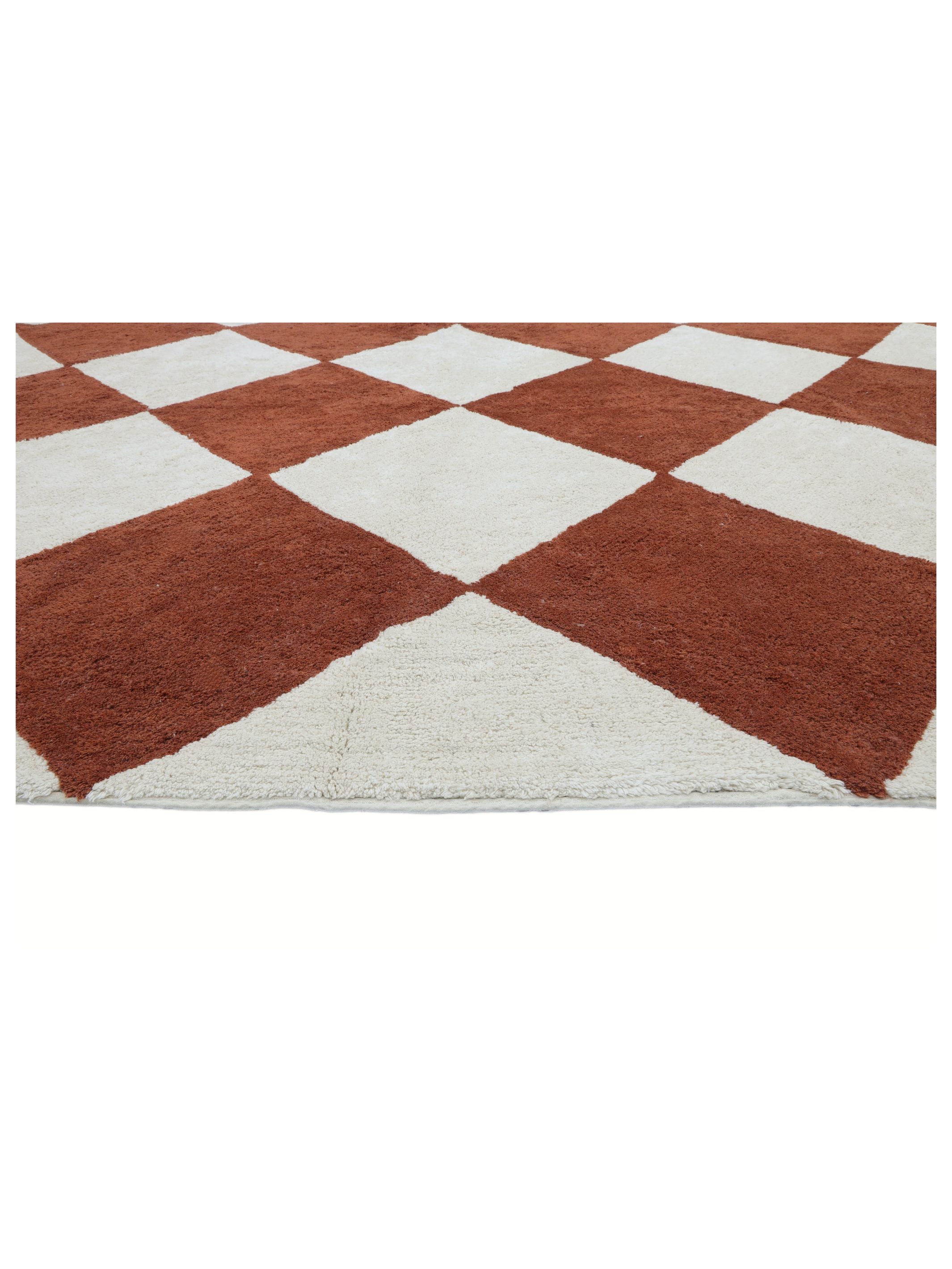 Rust Brown Checker Rug LAST PIECE - 160x230cm