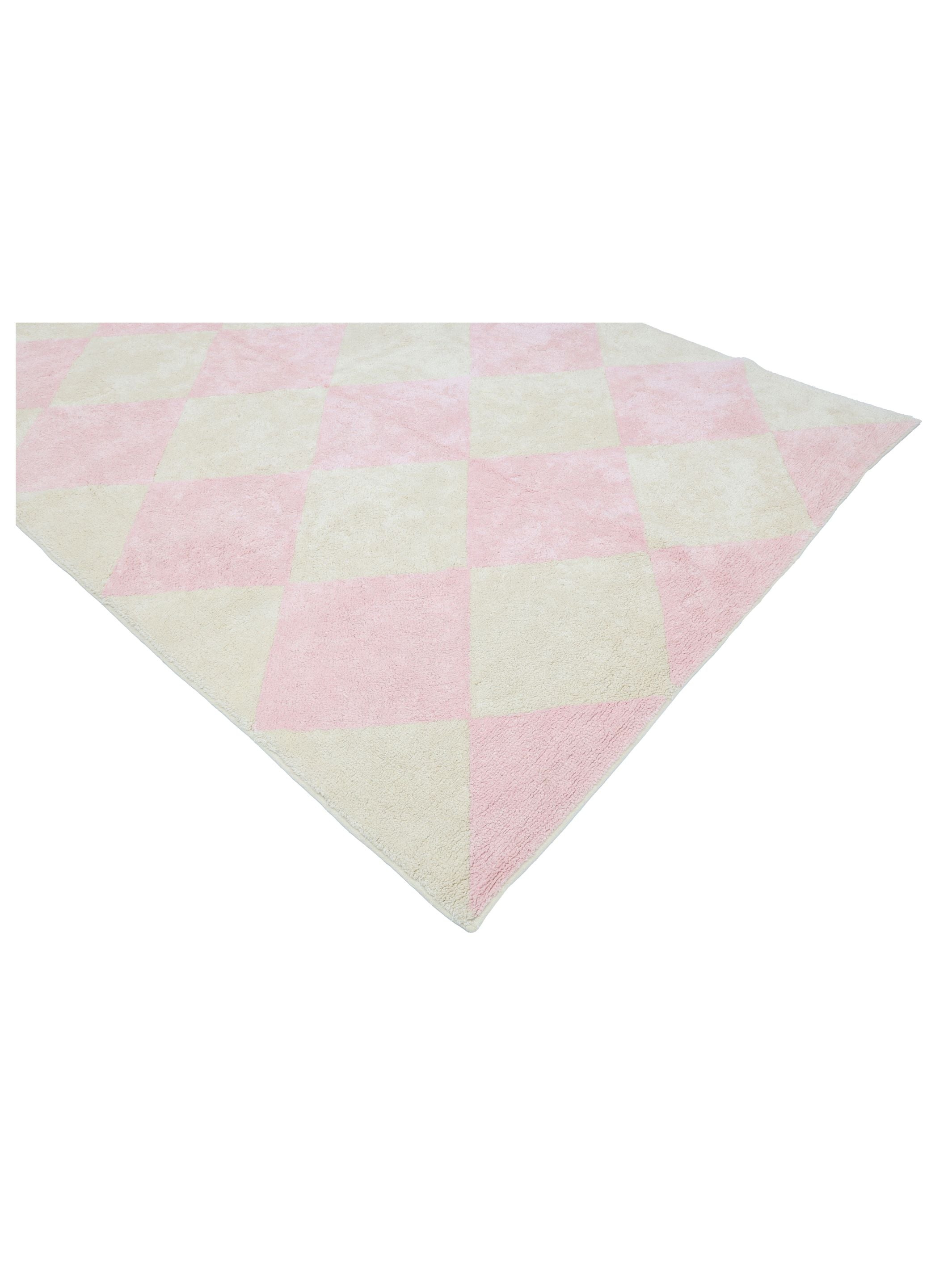 Soft Pink Checker Rug