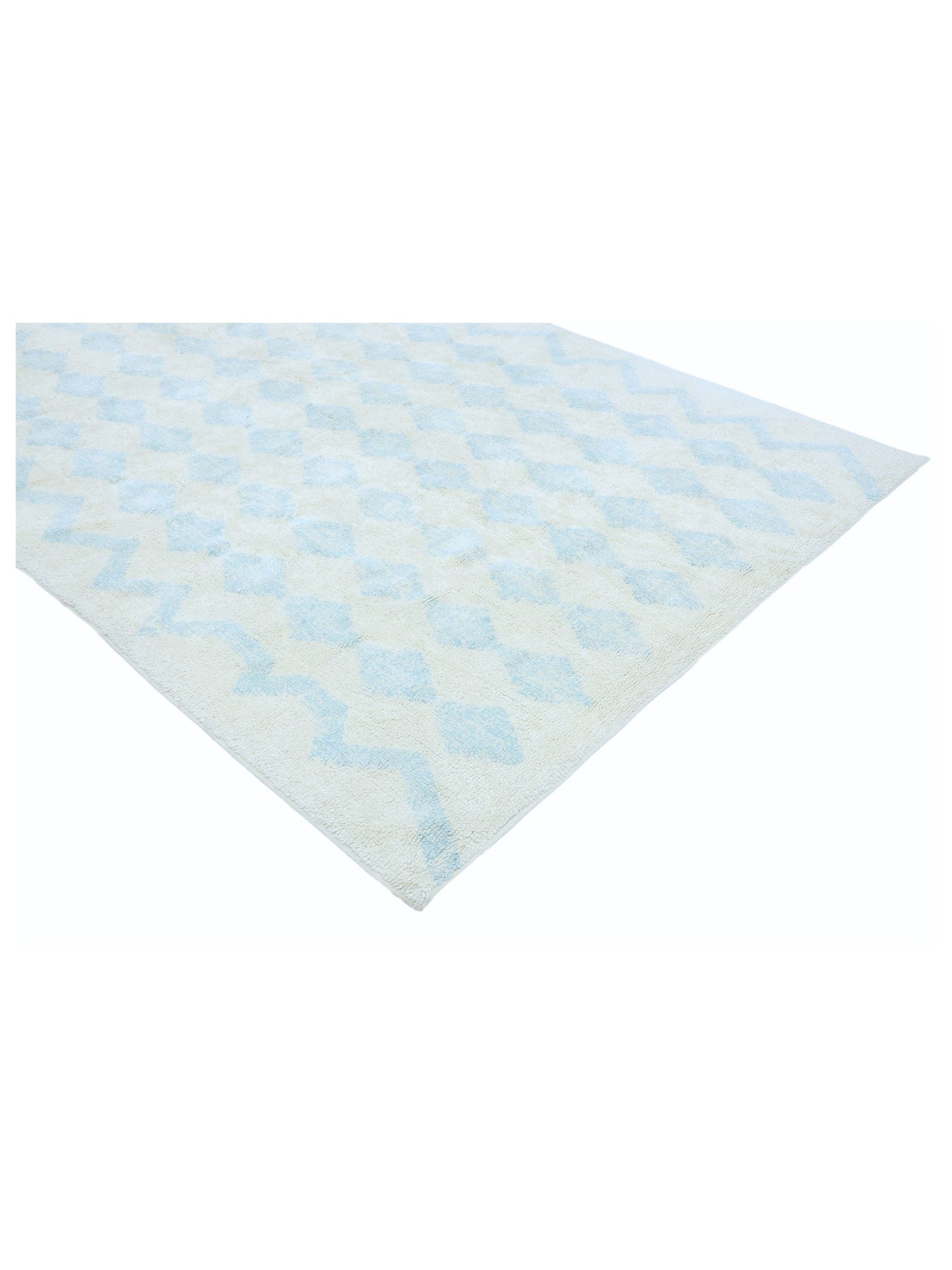 Sky Blue Diamond Rug