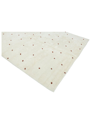 Rust Brown Dot Rug