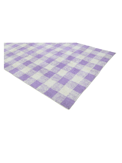 Lavender Purple Gingham Rug