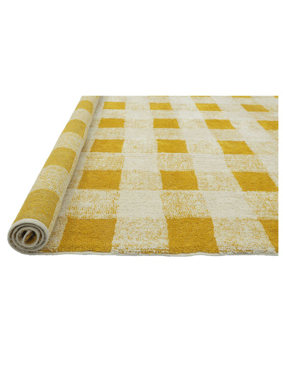 Mustard Yellow Gingham Rug