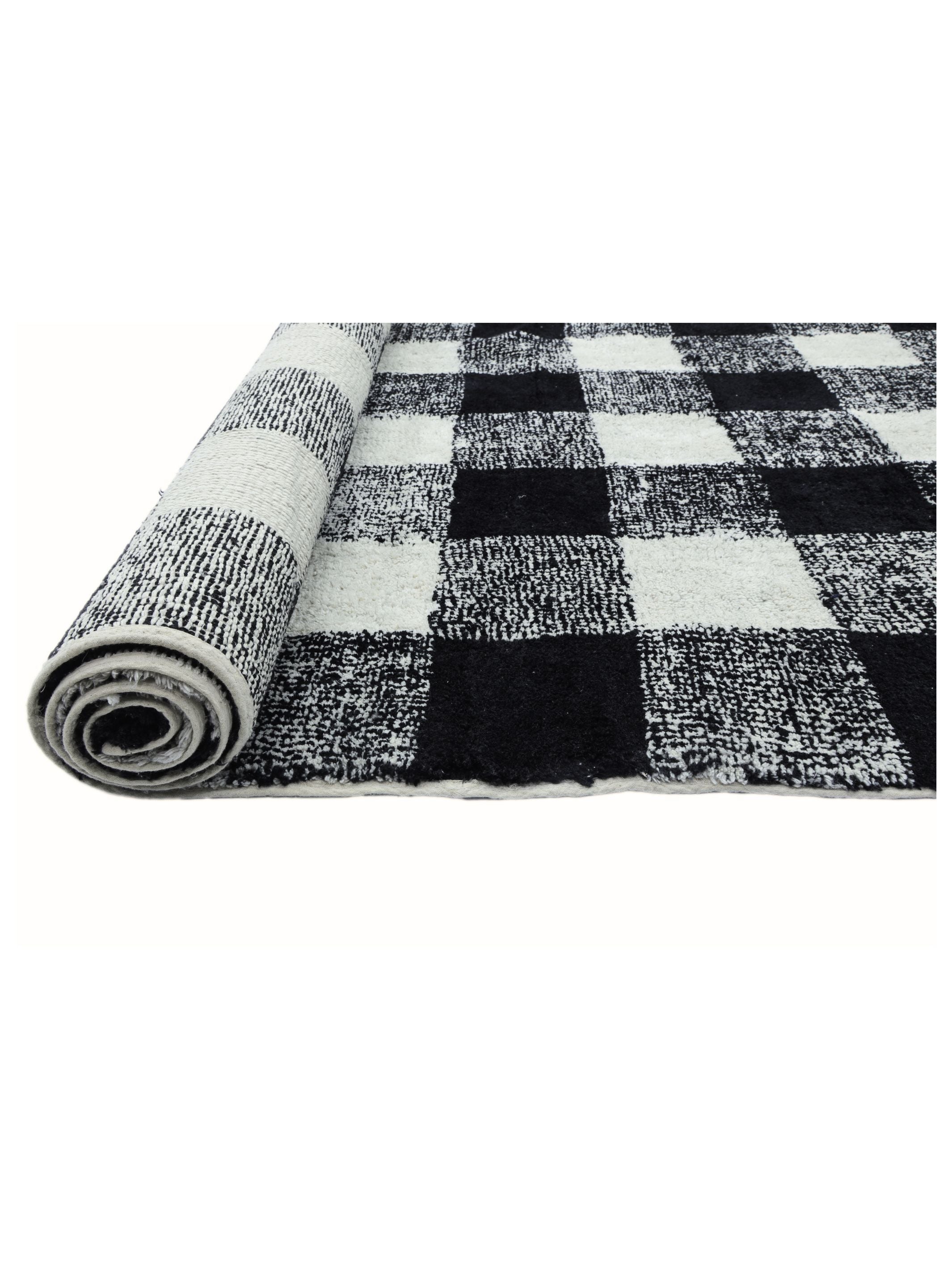 Black Gingham Rug LAST PIECE - 160x230cm