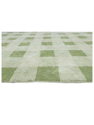 Sage Green Gingham Rug