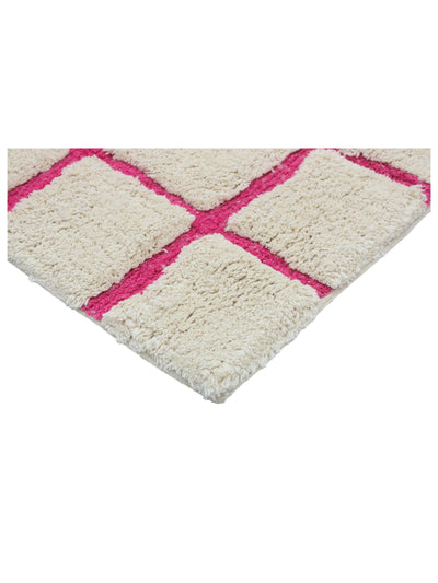 Hot Pink Grid Rug