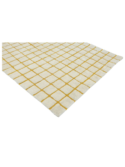 Mustard Yellow Grid Rug