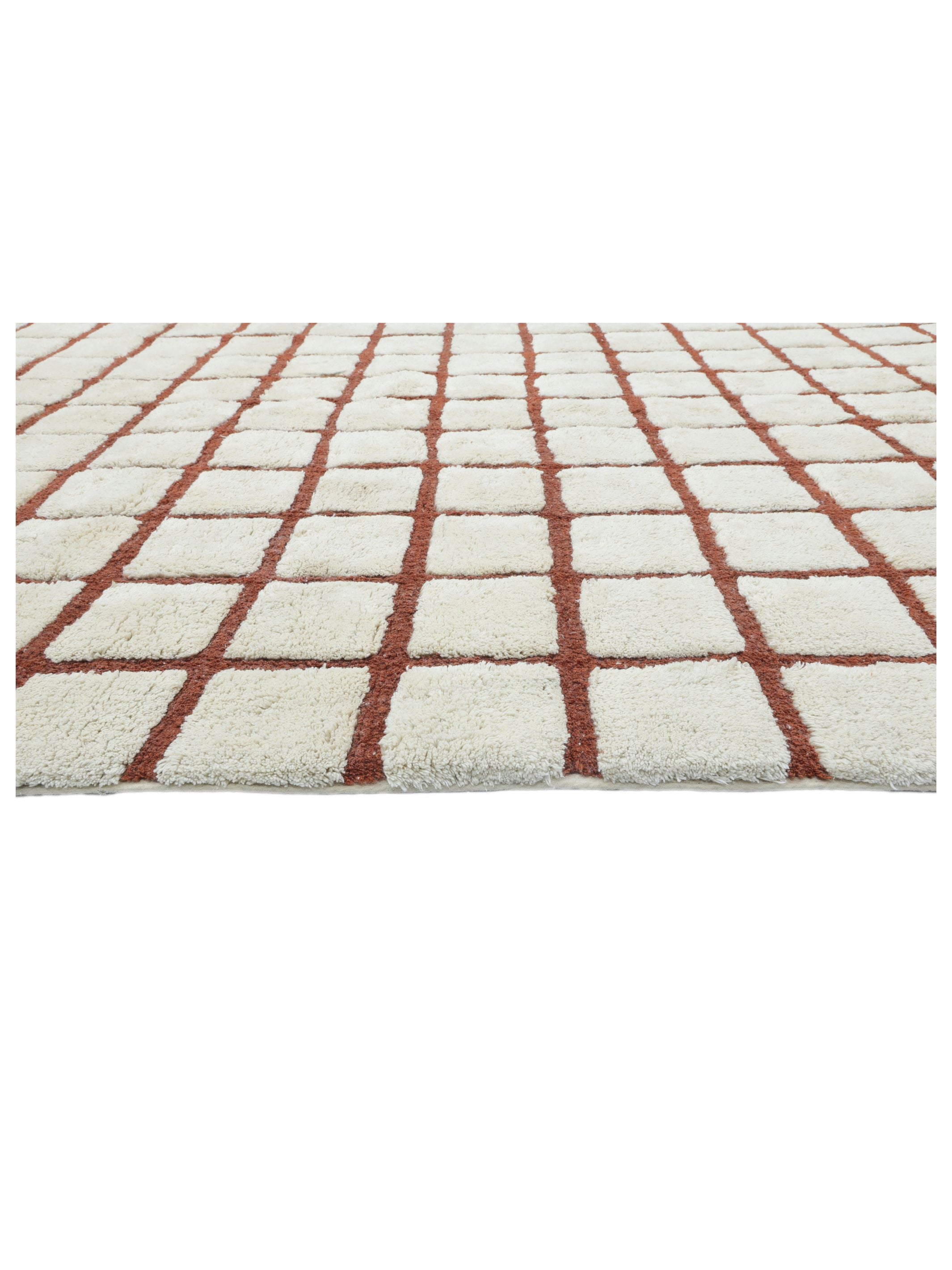 Rust Brown Grid Rug LAST PIECE - 160x230cm