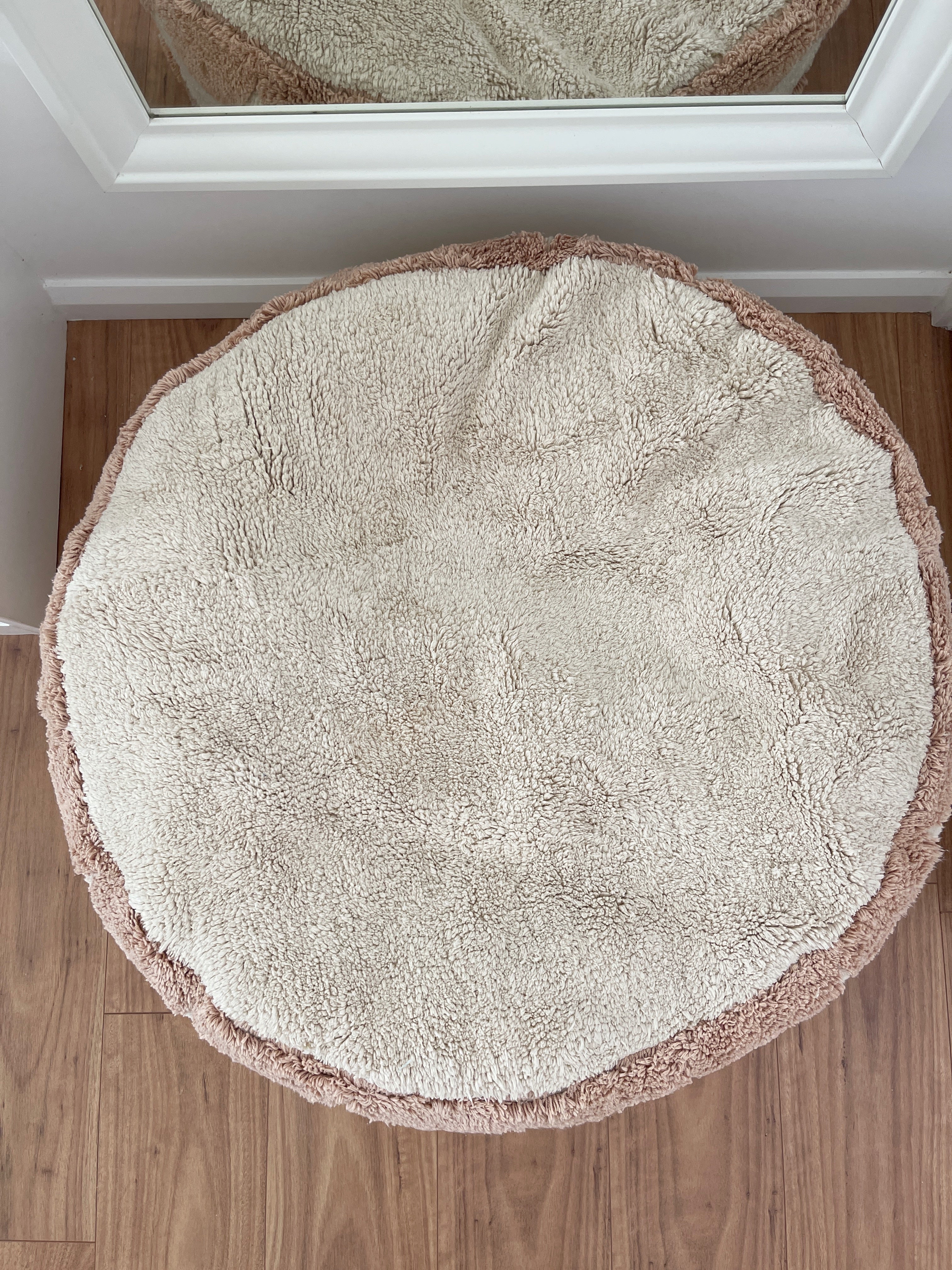 Scallop Pouf - Dusty Coral