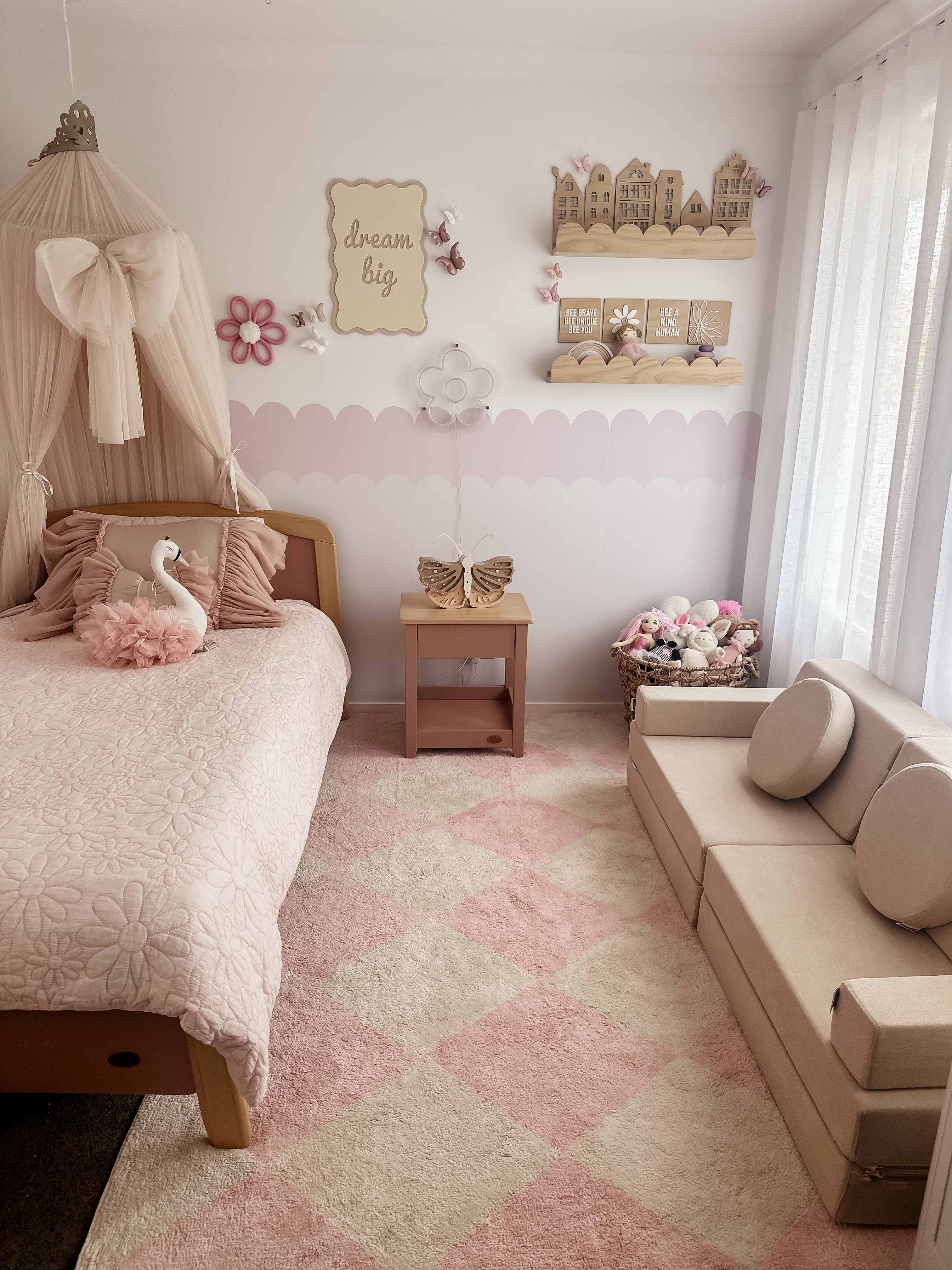 Checker Rug - Blush