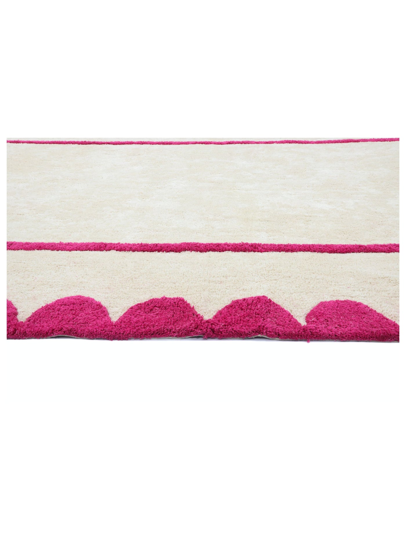 Hot Pink Scallop Rug