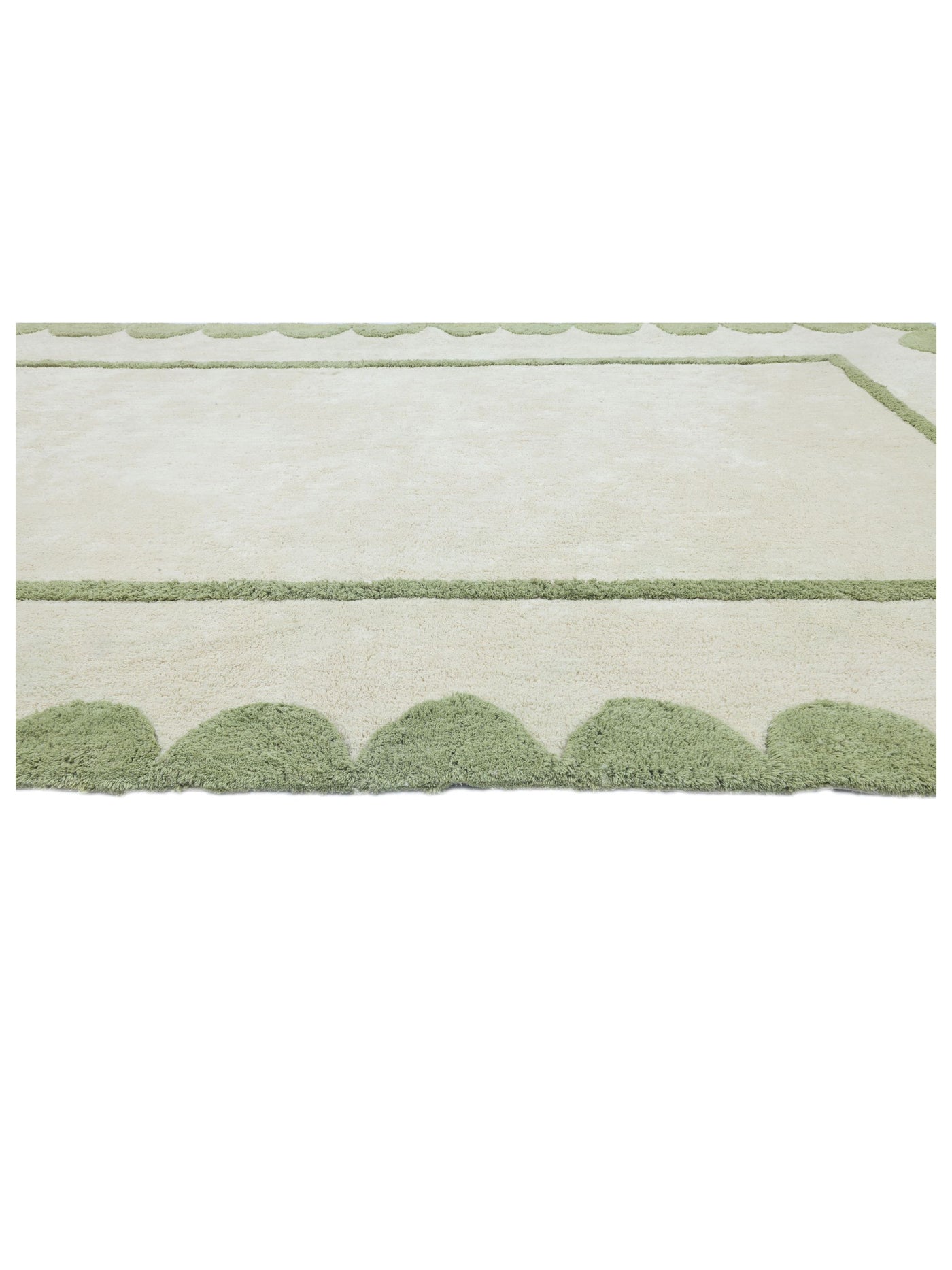 Sage Green Scallop Rug