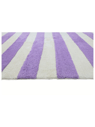 Lavender Purple Stripe Rug